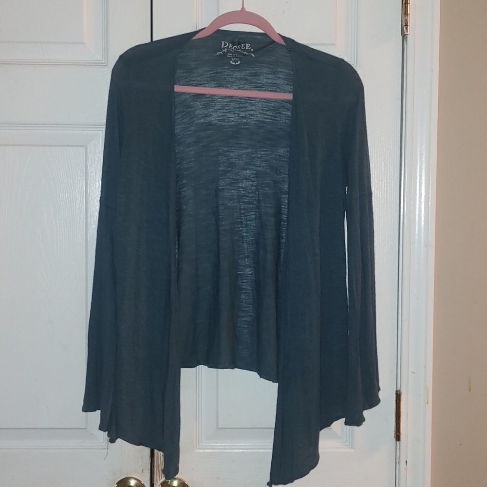 Decree country blue open front lightweight cardigan Sz S